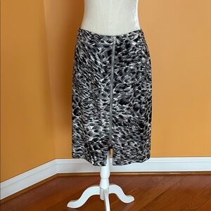 Talbots Black and Gray Patterned Pencil Skirt